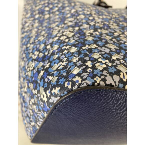 MICHAEL KORS EXTRA LARGE FLORAL PRINT LEATHER TOTE BAG - Picture 10 of 16